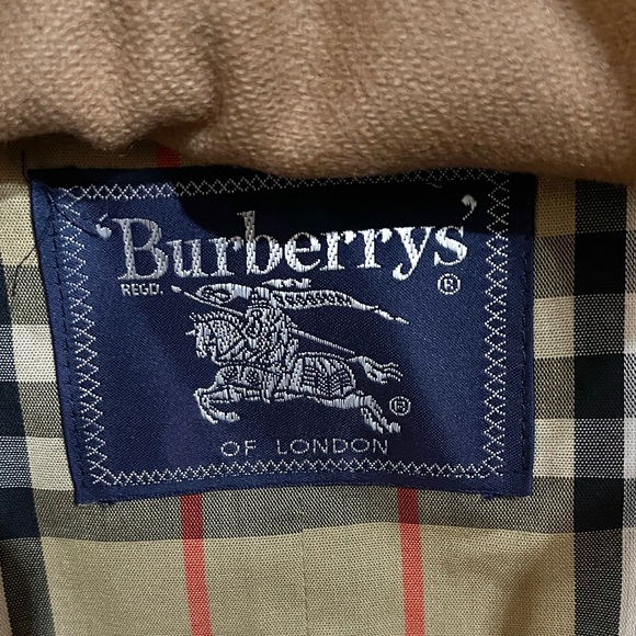 Vintage Burberrys of London Trench Coat Wool Liner Nova Check UK 10 Petite - Picture 10 of 12
